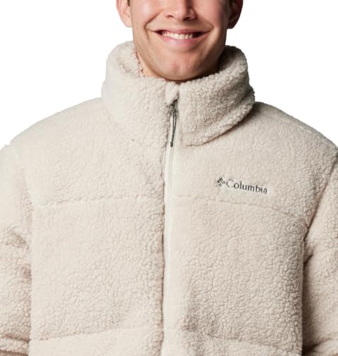 COLUMBIA MEN'S PUFFECT II SHERPA JACKET SIZE: MEN XL - DARK STONE - Like New