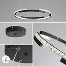 XLZWJLQ Modern LED Chandelier 1 Ring Circular Hanging Light Remote B0B8D3WQQF - Brand New