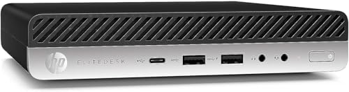 HP ELITEDESK 800 G5 MINI PC, INTEL I5-9500T 6-CORE 16GB 256GB SSD - BLACK - Like New