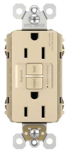 PASS & SEYMOUR LEGRAND RADIANT 15AMP GFCI SELF TEST DECORATOR DUPLEX - IVORY - Like New