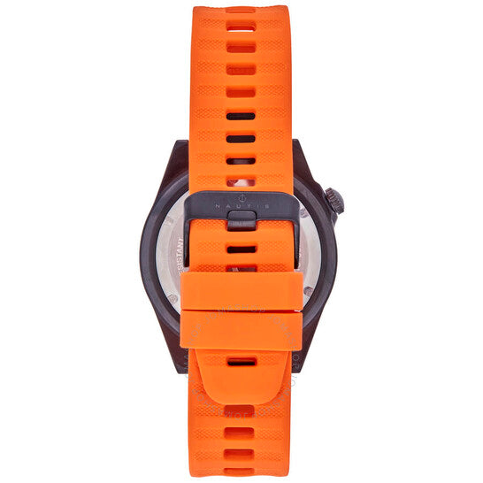 NAUTIS BALTIC BLACK DIAL MEN'S WATCH SIZE 50MM - BLACK/ORANGE - Like New