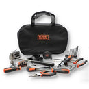 BLACK+DECKER 65 PIECE HOME REPAIR TOOL SET WITH TOOL BAG - BLACK/ORANGE - Like New