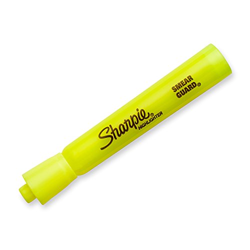 Sharpie Tank Style Chisel Tip Highlighters Fluorescent Yellow, 24 Count - Brand New
