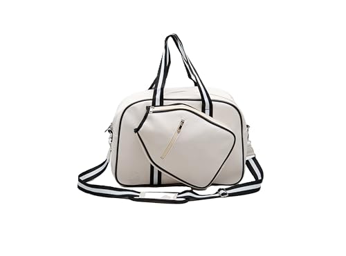 DAKOMYO LUXURY WHITE PICKLEBALL TOTE BAG - STYLISH & DURABLE PICKLEBALL BAGS - Like New