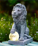 PHILODWELL LION STATUE GARDEN DECOR OUTDOOR FIGURINES SCULPTURE SOLAR LION - Like New