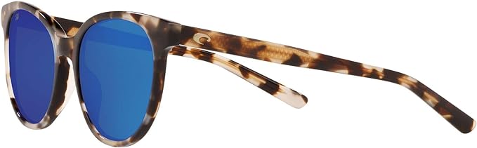 Costa Del Mar Isla Round Sunglasses 06S2008 - BLUE MIRROR/SHINY TIGER Cowie Like New