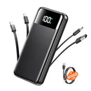 OHOVIV PORTABLE CHARGER 50000MAH POWER BANK WITH BUILT IN CABLES N10 - BLACK - Like New