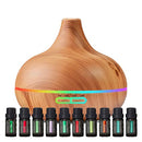GENERIC ULTIMATE ESSENTIAL OIL DIFFUSER & OILS MODERN TIMER AMBIENT LIGHT - Like New