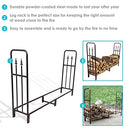 Sunnydaze Indoor/Outdoor 6-Foot Decorative Firewood Log Rack - Powder-Coated - Like New