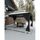 GARVEE HARDTOP GAZEBO 12X18 FT ALL WEATHER DOUBLE METAL ROOF NET - MULTI COLOR - Brand New