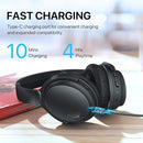 HROEENOI Active Noise Cancelling Headphones JZ02 Bluetooth Headphones - Black - Like New