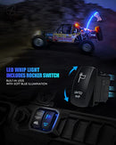 Xprite 4FT Blue LED Spiral Whip Lights Warning Safety Flexible Whips - Brand New