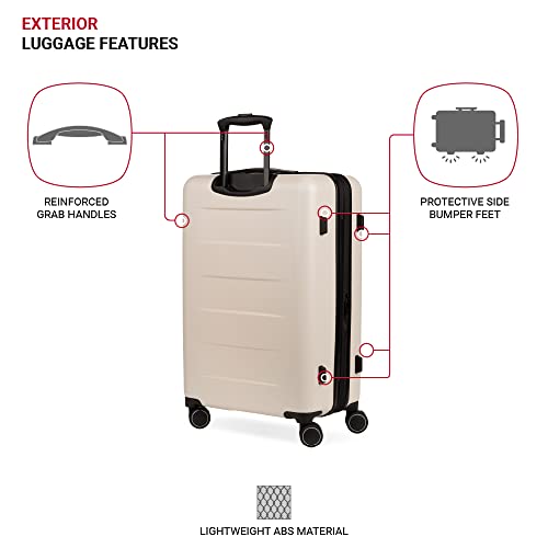 SWISSGEAR 8020 ECLIPSE HARDSIDE LUGGAGE SPINNER WHEELS CHECKED-MEDIUM 24-INCH - Brand New