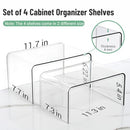 Clear Spice Rack Shelves, Pantry Organizers and Storage Set of 4 - Like New