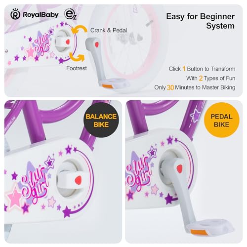RoyalBaby Girls Bike EZ Bike Stargirl Training Free Balance to - Scratch & Dent
