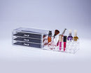 LA SANTE 3-DRAWER ACRYLIC TABLETOP COSMETICS ORGANIZER CLEAR LS-3DACO - Brand New