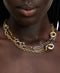 KATE SPADE TWO-TONE INTERLOCK MIXED CHAIN 38 - Brand New