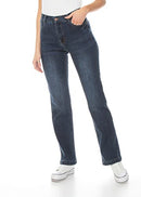 WADOS High Rise Straight Leg Jeans Comfy Tummy Control SIZE 38/5 - Indigo - Brand New