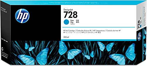HP 728 Cyan 300-ml Genuine Ink Cartridge (F9K17A) T830 MFP F9K17A - CYAN - Brand New