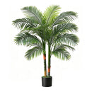 NOVAROOT ARTIFICIAL 6FT PALM TREE WITH CEMENT POT -GREEN/BLACK - Like New