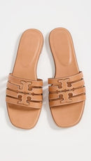 159999 TORY BURCH WOMEN'S INES CAGE SLIDES SIZE: WOMEN 7.5 CAMELLO/CAMELLO - Brand New