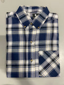 BLACK HORSE MEN'S WOVEN PLAID SHIRT - MENS SMALL - BLUE/LIGHT BLUE/WHITE/YELLOW - Brand New