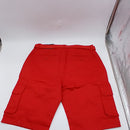 BLU ROCK MEN'S FLEX STRETCH CARGO SHORTS - SIZE: MEN 34 - RED - Brand New