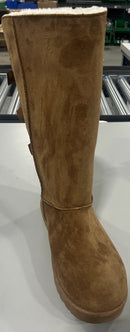 GENERIC WOMENS FUR LINED LACE UP SNOW BOOTS - SIZE: WOMEN 11 - BROWN/WHITE - Like New