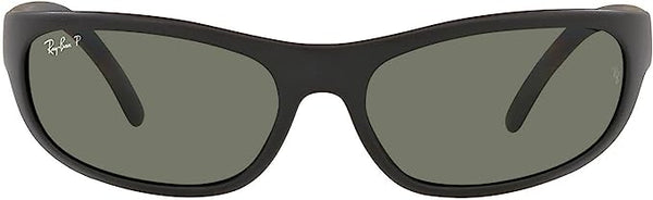 Ray Ban RB4033 Matte Black Polarized Green 60MM Sunglasses Like New