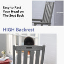 QOMOTOP PATIO OVERSIZED ROCKING CHAIR OUTDOOR WEATHER RESISTANT - GRAY - Like New