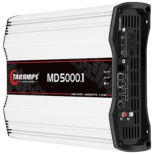 TARAMPS CLASS D MD 5000 WATT RMS 1 OHM MONO AMPLIFIER - BLACK/WHITE - Like New