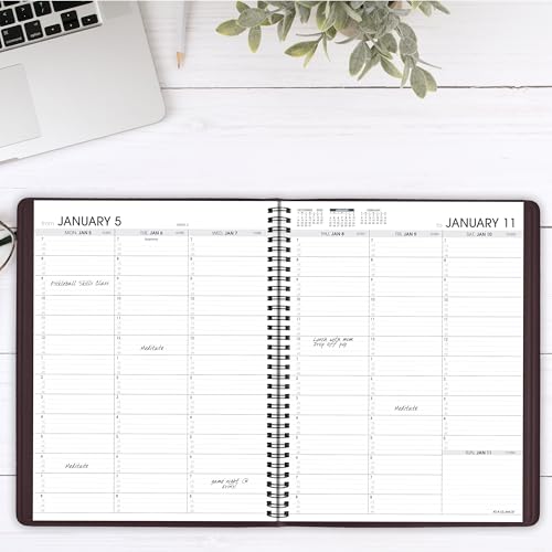 AT-A-GLANCE 2026 APPOINTMENT BOOK PLANNER WEEKLY 8-1/4" X 11", LARGE - WINESTONE - Brand New