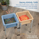 ECR4KIDS 2-Station Sand and Water Adjustable Play Table, Sand/Powder Blue - Like New