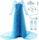 JERRIS APPAREL JERRISAPPAREL GIRLS PRINCESS COSTUME BIRTHDAY PARTY - SIZE 7 BLUE - Like New