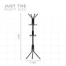 Free-Standing Coat Rack Metal Stand Hall Tree Entry-Way Furniture - Black - Brand New