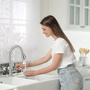 MEGA HANDLES Pull Down Kitchen Sink Faucet Stainless Steel 3-Way - Satin Nickel - Like New