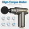 COTSOCO MASSAGE GUN, DEEP TISSUE PAIN RELIEF, 4 MASSAGE HEADS, M697 - GRAY - Like New