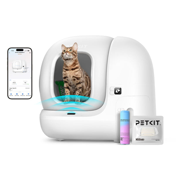 PETKIT Puramax 2 Automatic Self-Cleaning Cat Litter Box, App Control - WHITE - Like New