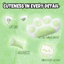 VIGOSIT CAT EARS PU LEATHER GAMING CHAIR ERGONOMIC ADJUSTABLE OFFICE DESK Green - Like New