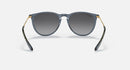 RAY-BAN RB4171 ERIKA SIZE 54/18MM - POLISHED TRANSPARENT BLUE/ GRAY - Like New