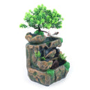 CNCEST MODERN DESKTOP FOUNTAIN WATERFALL HUMIDIFIER WITH LED - GREEN FOREST - Like New