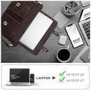 OAK LEATHERS LEATHER LAPTOP MESSENGER BAG OFFICE TRAVEL BAG BROWN1 - L - Like New