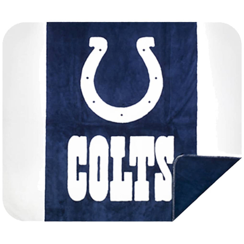 NORTHWEST INDIANAPOLIS COLTS DENALI 50'' X 60'' MICRO PLUSH BLANKET - BLUE/WHITE - Like New