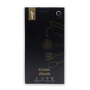 Q UTILÉ UE-9208 13 Pcs Kitchen Utensil Set with Holder - Black - Brand New
