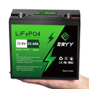 ERYY 12V 23.4AH LIFEPO4 LITHIUM BATTERY WITH 30A BMS & LCD VOLTMETER - BLACK - Like New