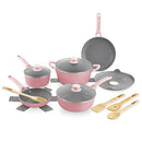 Dash Dream Green Cookware Set CleanCoating Nonstick Coating 15Pcs - Pink - Like New
