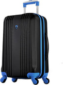 OLYMPIA USA APACHE II 26 INCH EXPANDABLE ROLLING CARRY ON, BLACK/BLUE - Like New