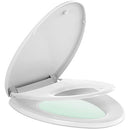 Toilet Seat with Built-In Potty Training Seat Elongated B09BCXX6CW - White - Brand New