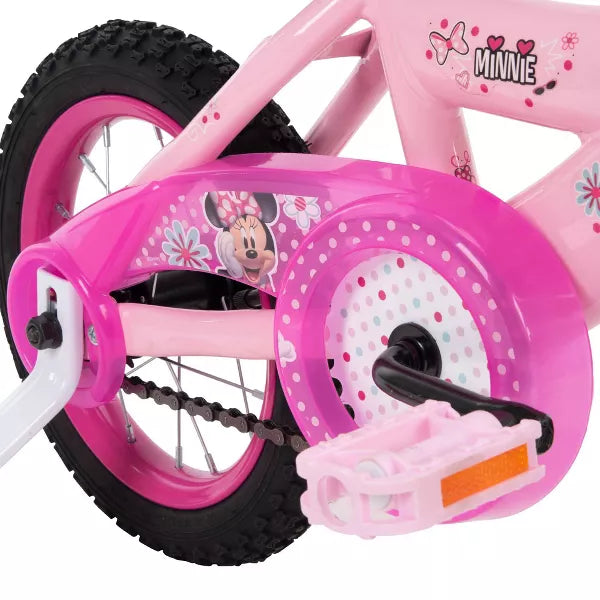 HUFFY DISNEY MINNIE MOUSE KIDS' BIKE - 12" WHEELS - TRAINING WHEELS - PINK - Like New