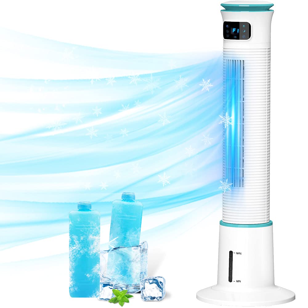COMFYHOME 2-in-1 43'' Evaporative Air Cooler & Tower Fan w/Cooling Hum ...